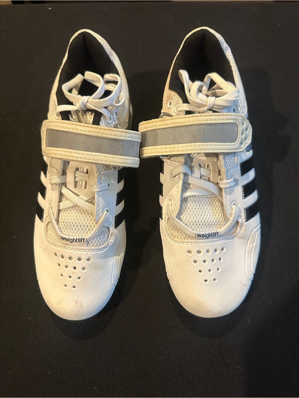 Adidas Adipower 1 Discontinued Rare White Black Weightlifting Powerlifting Shoes